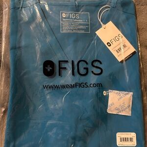 Figs Catarina Scrub Top, Large, Extreme Blue